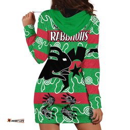 NAIDOC Rabbitohs Rugby Hoodie Dress Go The Bunnies Aboriginal Dots
