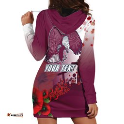 Custom Sea Eagle Rugby ANZAC Hoodie Dress The Military Soldiers with Red Poppy