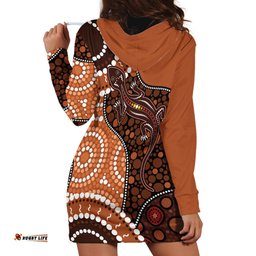 Lizard NAIDOC 2024 Hoodie Dress Aboriginal Art Style