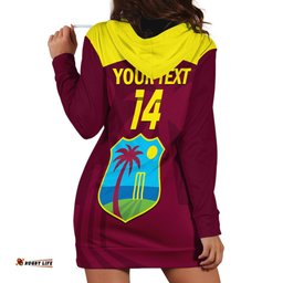 Personalised West Indies Cricket Hoodie Dress Go Windies Dynamic Version