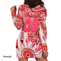 Personalised Swans NAIDOC Week 2024 Hoodie Dress Aussie Aboriginal Art