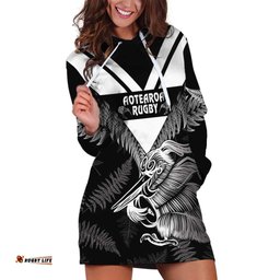 Aotearoa Silver Fern Rugby Custom Hoodie Dress 2024 Go Kiwi
