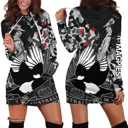 AFL ANZAC Magpies Hoodie Dress Camouflage