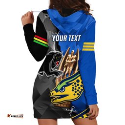 Personalised Panthers And Eels Hoodie Dress Sporty Version