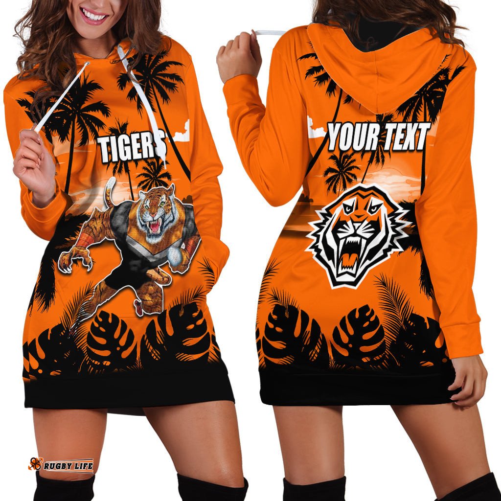 NRL Tigers Hoodie Dress Summer Vibe Style