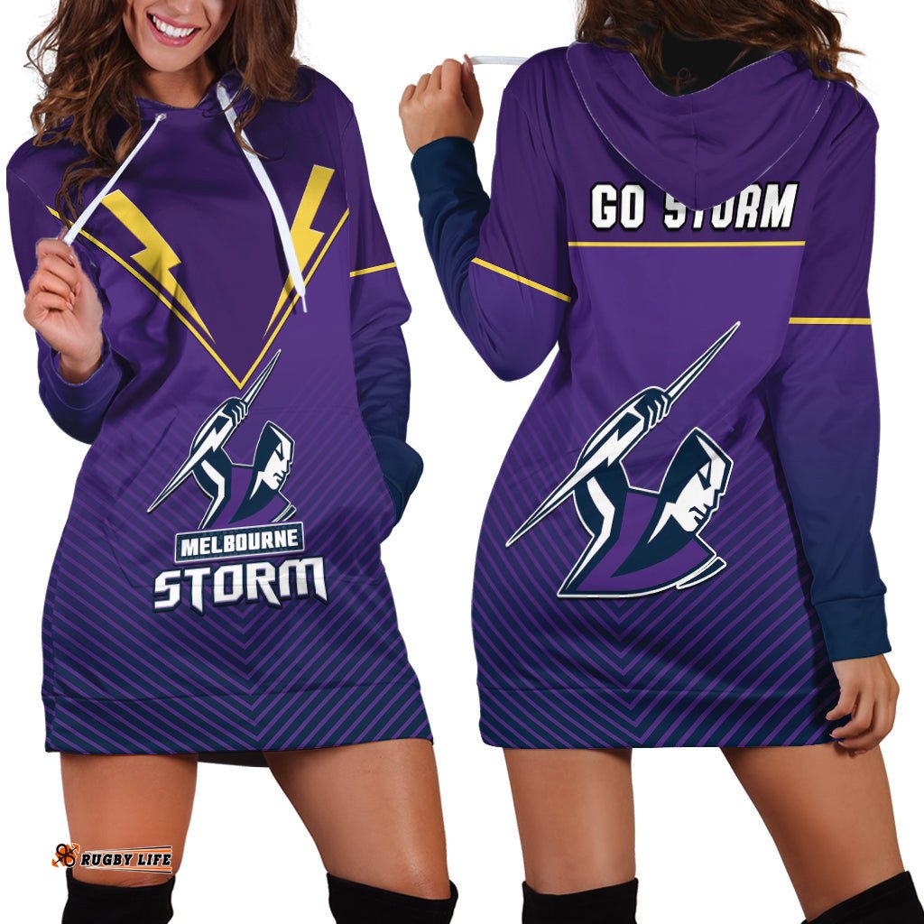 Storm Rugby Hoodie Dress Purple Sporty Go Storm