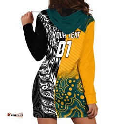 Custom New Zealand And Australia Rugby Hoodie Dress Wallabies Kiwi Silver Fern World Cup