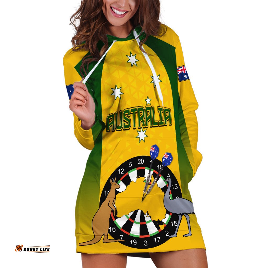 Custom Australia Darts Hoodie Dress National Color Basic