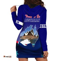 Australia Day Hoodie Dress 2024 Proud To Be Australian Flag Color