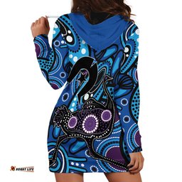Emu NAIDOC 2024 Hoodie Dress Aboriginal Art Style