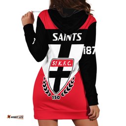 St Kilda Football Hoodie Dress Saints 150th Anniversary Sporty Style
