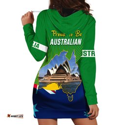 Australia Day Hoodie Dress 2024 Proud To Be Australian National Color