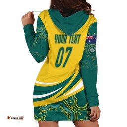 Australia 2024 Olympics Custom Hoodie Dress Rise of the Roos Aborignal Style