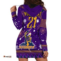 Custom Storm Rugby Hoodie Dress Chirstmas Vibe