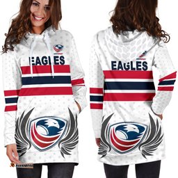 USA Rugby Women's Hoodie Dress Eagles Simple Style White