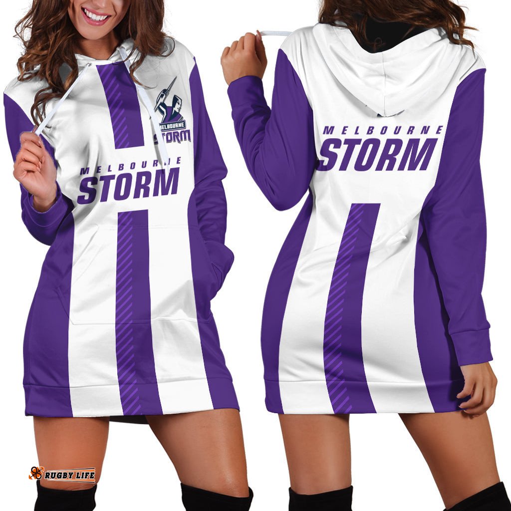 Storm Rugby Hoodie Dress White Sporty Go Storm
