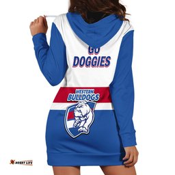 Western Bulldogs Football Hoodie Dress Go Doggies Sporty Style