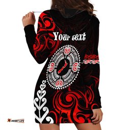 New Zealand Waitangi Day Personalised Hoodie Dress Aotearoa Te Ra O Waitangi With Maori Tattoo