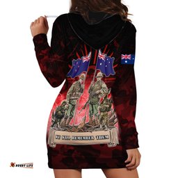 Australia And New Zealand ANZAC Day Hoodie Dress Soldiers Lest We Forget