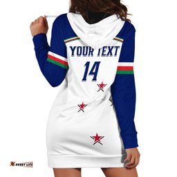 Personalised Warriors Rugby Hoodie Dress New Zealand Sporty White Style