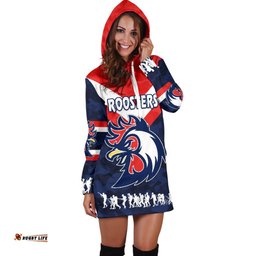 Sydney Women's Hoodie Dress Roosters Anzac Style