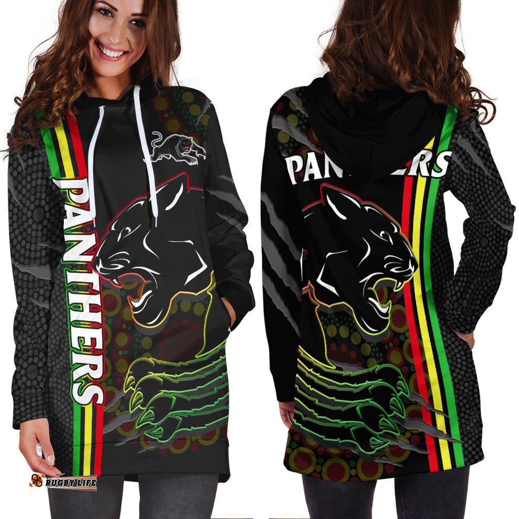 Penrith Panthers Rugby Hoodie Dress The Mountain Men Aboriginal Art Dynamic