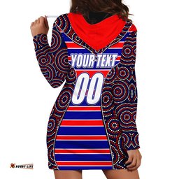 NRL Rooster Hoodie Dress Mix Dot Aboriginal