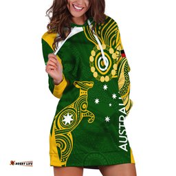 Personalised Australia Indigenous Hoodie Dress Wallabies Champions Rugby World Cup