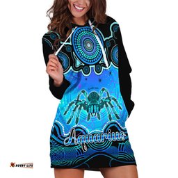 Personalised Australia Scorpio Tarantulas Spider Zodiac Hoodie Dress Auz Astrology Aboriginal Aqua