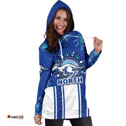 Melbourne Women's Hoodie Dress Indigenous North Kangaroos