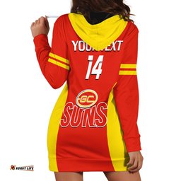 Personalised Gold Coast Football Hoodie Dress Go Suns Sporty Style