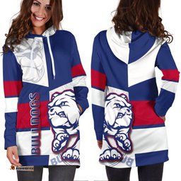 Western Bulldogs Hoodie Dress Half Blue-White Style