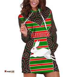 NRL Rabbitohs Hoodie Dress Mix Dot Aboriginal