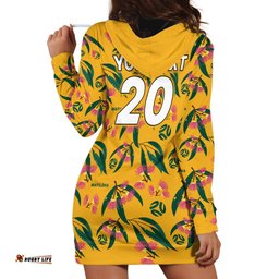 Custom Aussie Matildas Hoodie Dress Football Australia Silver Princess Unique