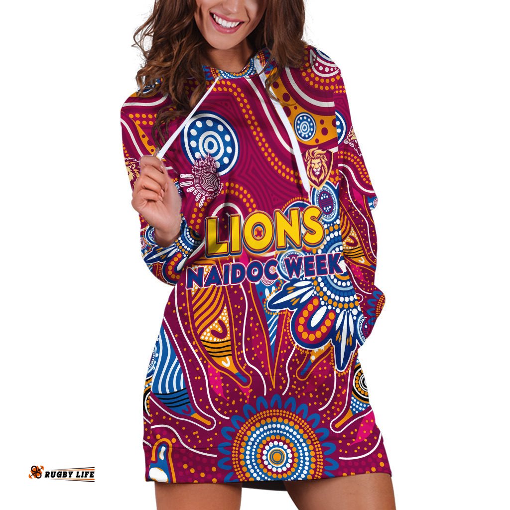 Personalised Crows NAIDOC Week 2024 Hoodie Dress Aussie Aboriginal Art