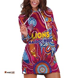 Personalised Crows NAIDOC Week 2024 Hoodie Dress Aussie Aboriginal Art