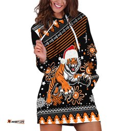 Custom Tigers Rugby Hoodie Dress Chirstmas Vibe