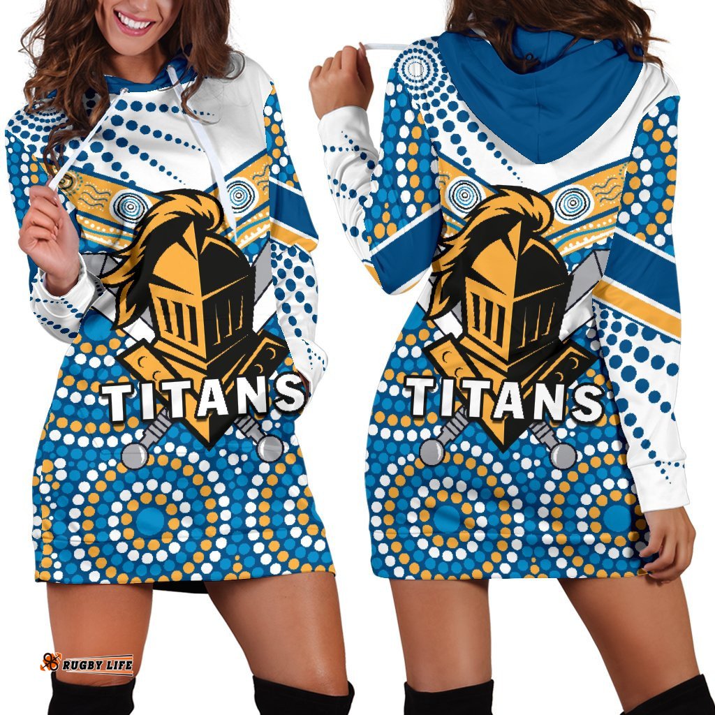 Titans Knight Women's Hoodie Dress Gold Coast