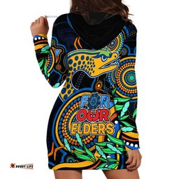 Eels Rugby Aboriginal Art Hoodie Dress NAIDOC Indigenous Tribal