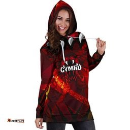 Wales Women'S Hoodie Dress Welsh Dragon