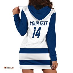 Personalised Geelong Football Hoodie Dress Go Cats White Sporty Style