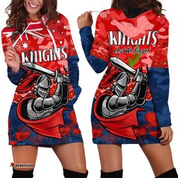 Knights Rugby ANZAC Hoodie Dress Lest We Forget