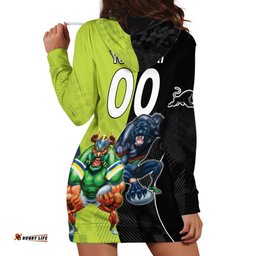 Custom Raiders and Panthers Hoodie Dress Together Sporty Style