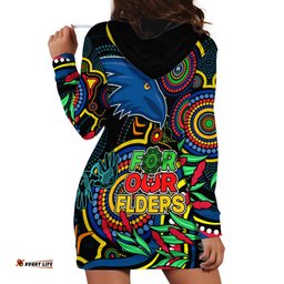 Crows Football Aboriginal Art Hoodie Dress NAIDOC Indigenous Tribal