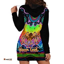 Personalised Australia Scorpio Tarantulas Spider Zodiac Hoodie Dress Auz Astrology Aboriginal Rainbow