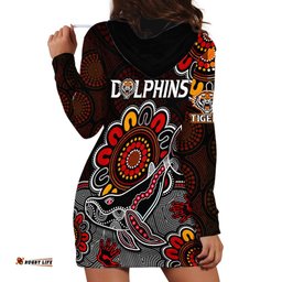 NRL Wests Tigers Combine Dolphins Rugby Hoodie Dress Aboriginal Vibe