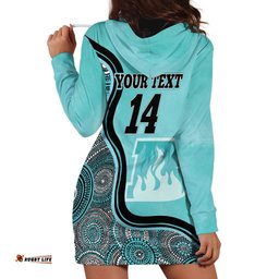 Custom Brisbane Heat Hoodie Dress Indigenous Art Grunge Style