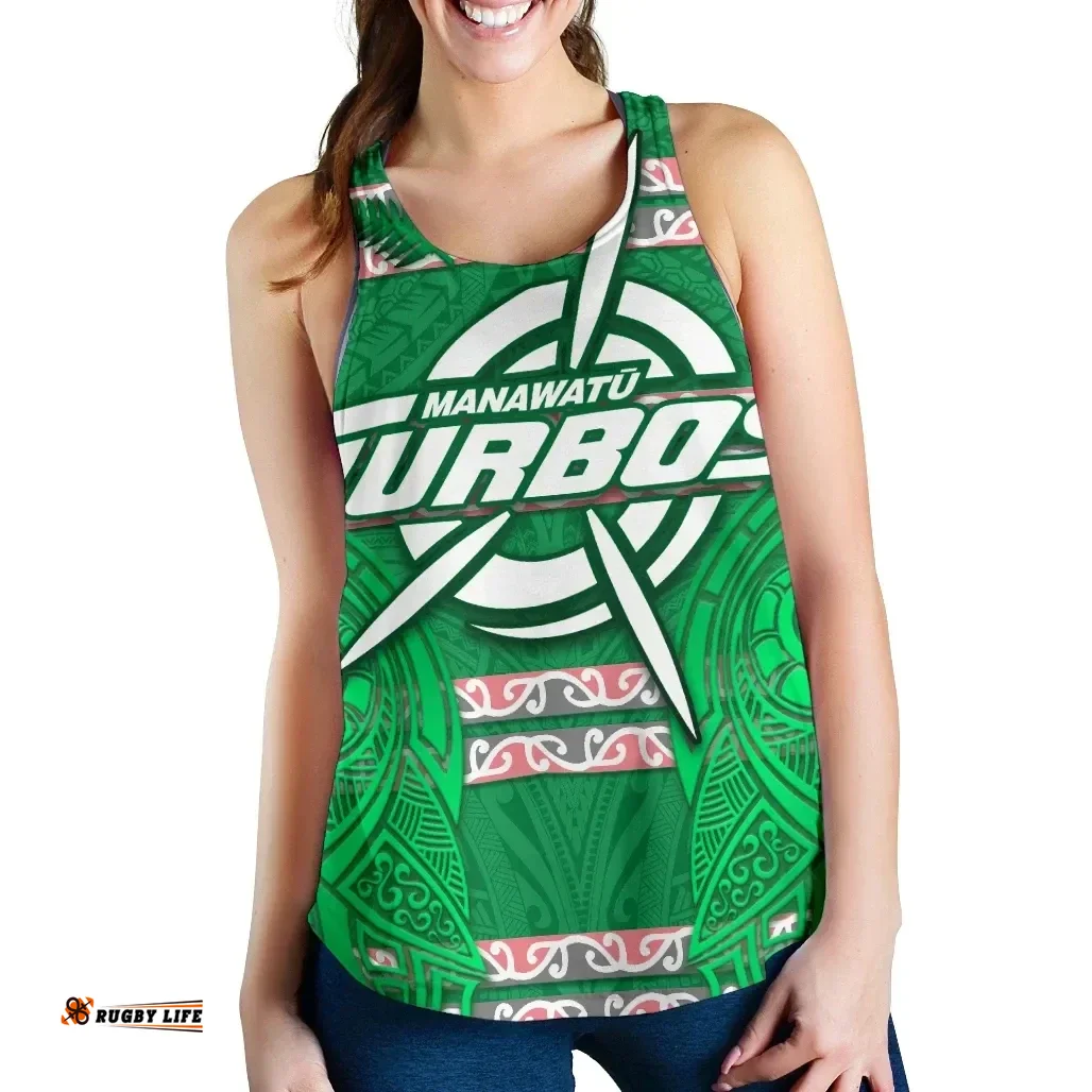 Manawatu Turbos Women Racerback Tank Maori Vibes A31
