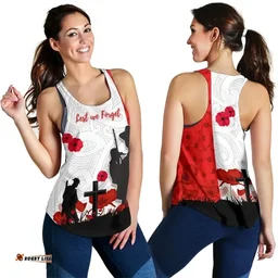 New Zealand Anzac Day Women Racerback Tank Lest We Forget K13