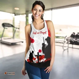 New Zealand Anzac Day Women Racerback Tank Lest We Forget K13